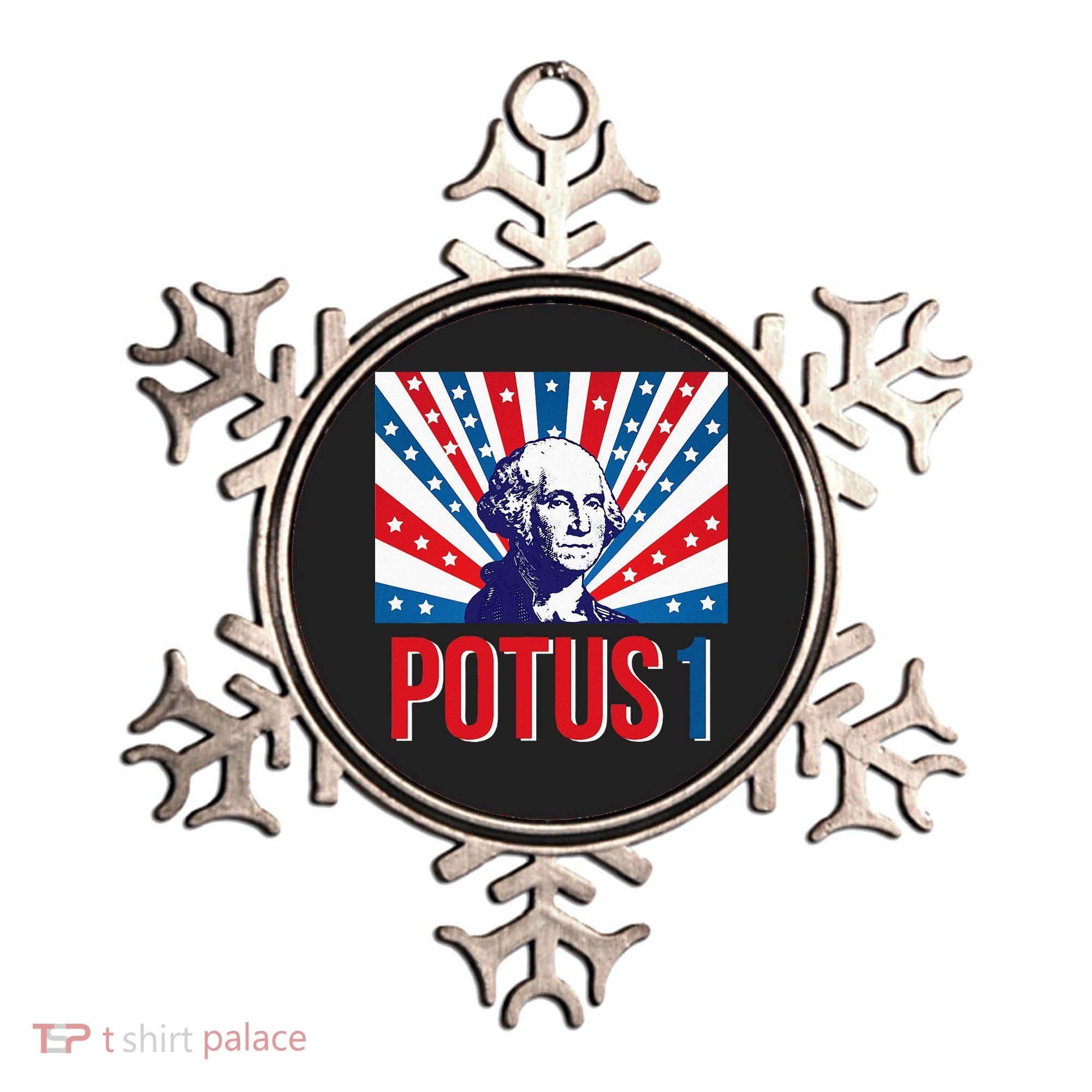 Potus 1 George Washington Retro Ornament
