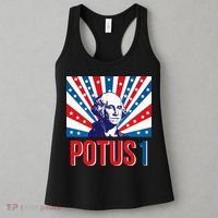 Potus 1 George Washington Retro Women's Tank Top thumb 3