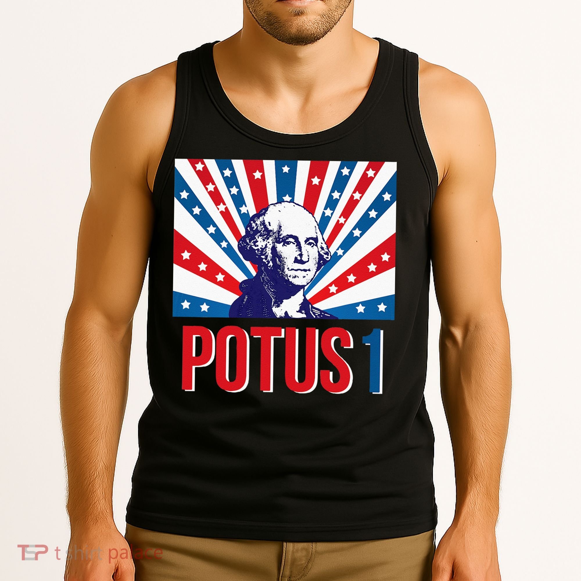 Potus 1 George Washington Retro Tank Top