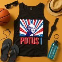 Potus 1 George Washington Retro Tank Top thumb 4