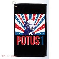 Potus 1 George Washington Retro Golf Towel thumb 0