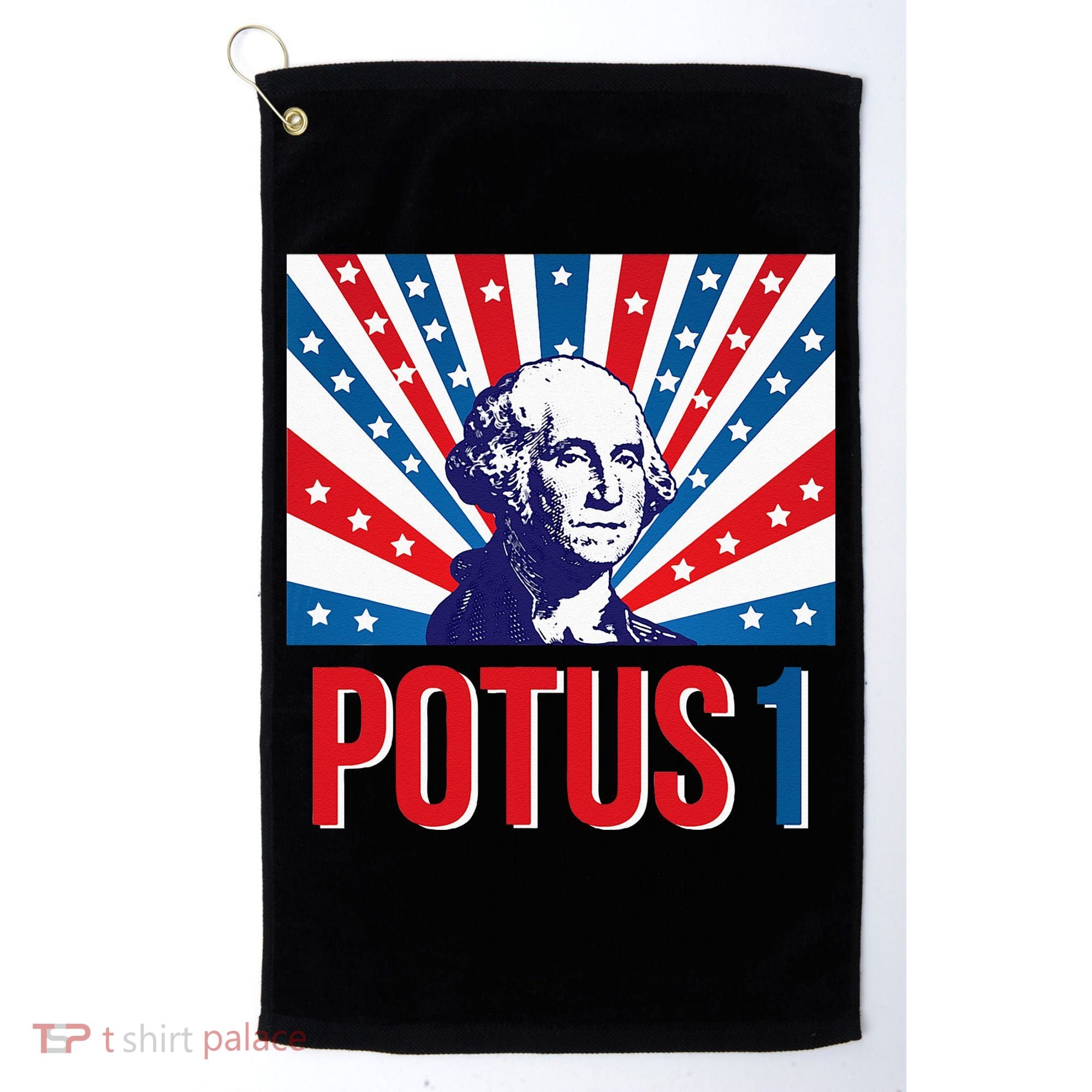 Potus 1 George Washington Retro Golf Towel