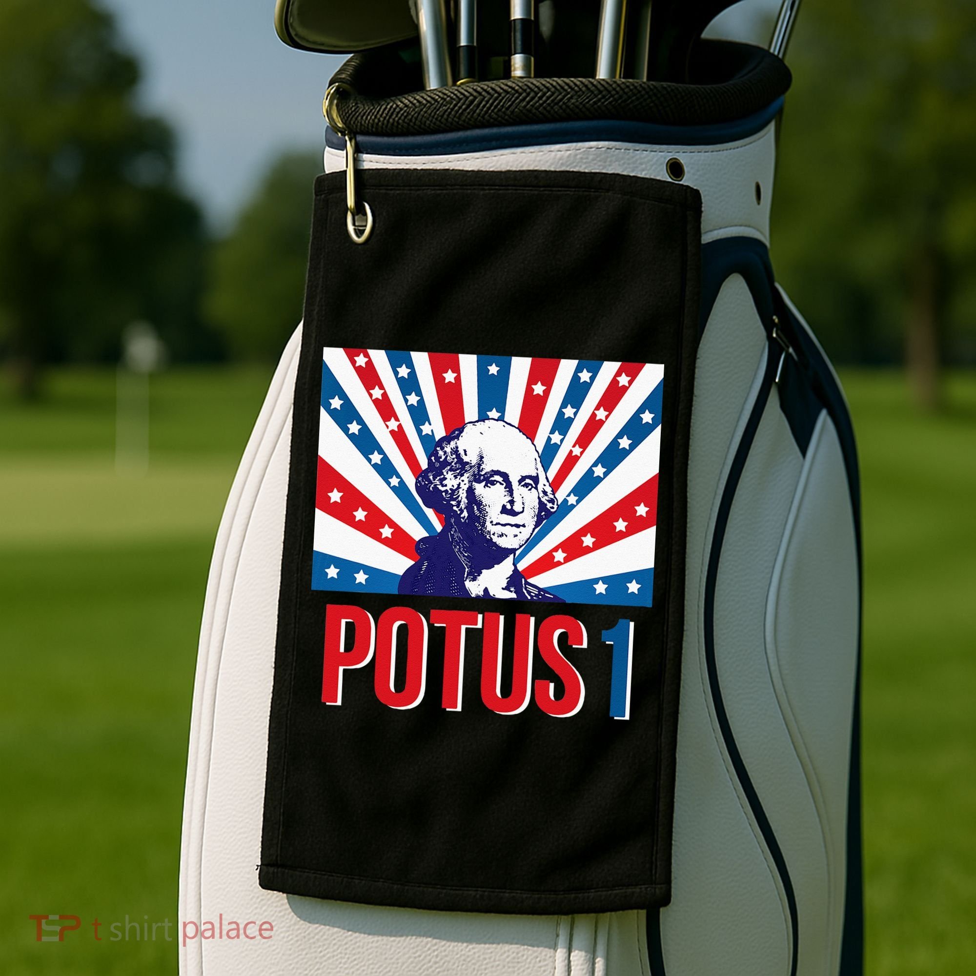 Potus 1 George Washington Retro Golf Towel