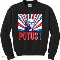 Potus 1 George Washington Retro Kids Sweatshirt thumb 0