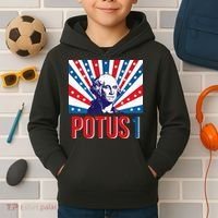 Potus 1 George Washington Retro Kids Hoodie thumb 2