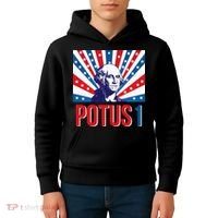 Potus 1 George Washington Retro Kids Hoodie thumb 4