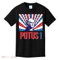 Potus 1 George Washington Retro Kids T-Shirt thumb 0