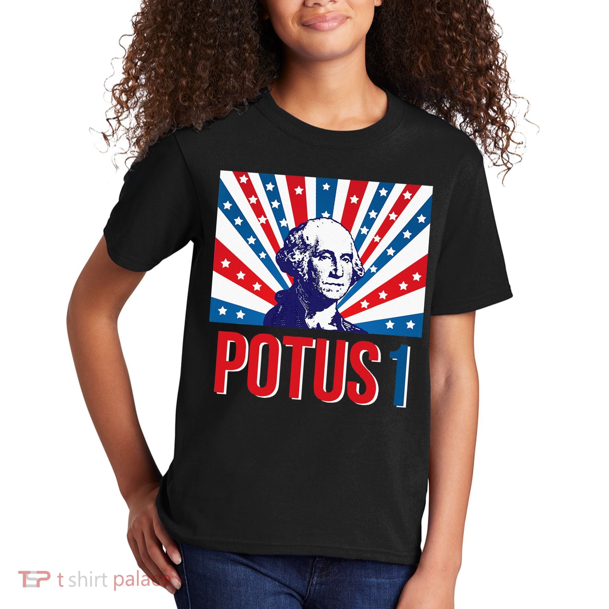 Potus 1 George Washington Retro Kids T-Shirt