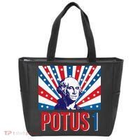 Potus 1 George Washington Retro Tote Bag thumb 0