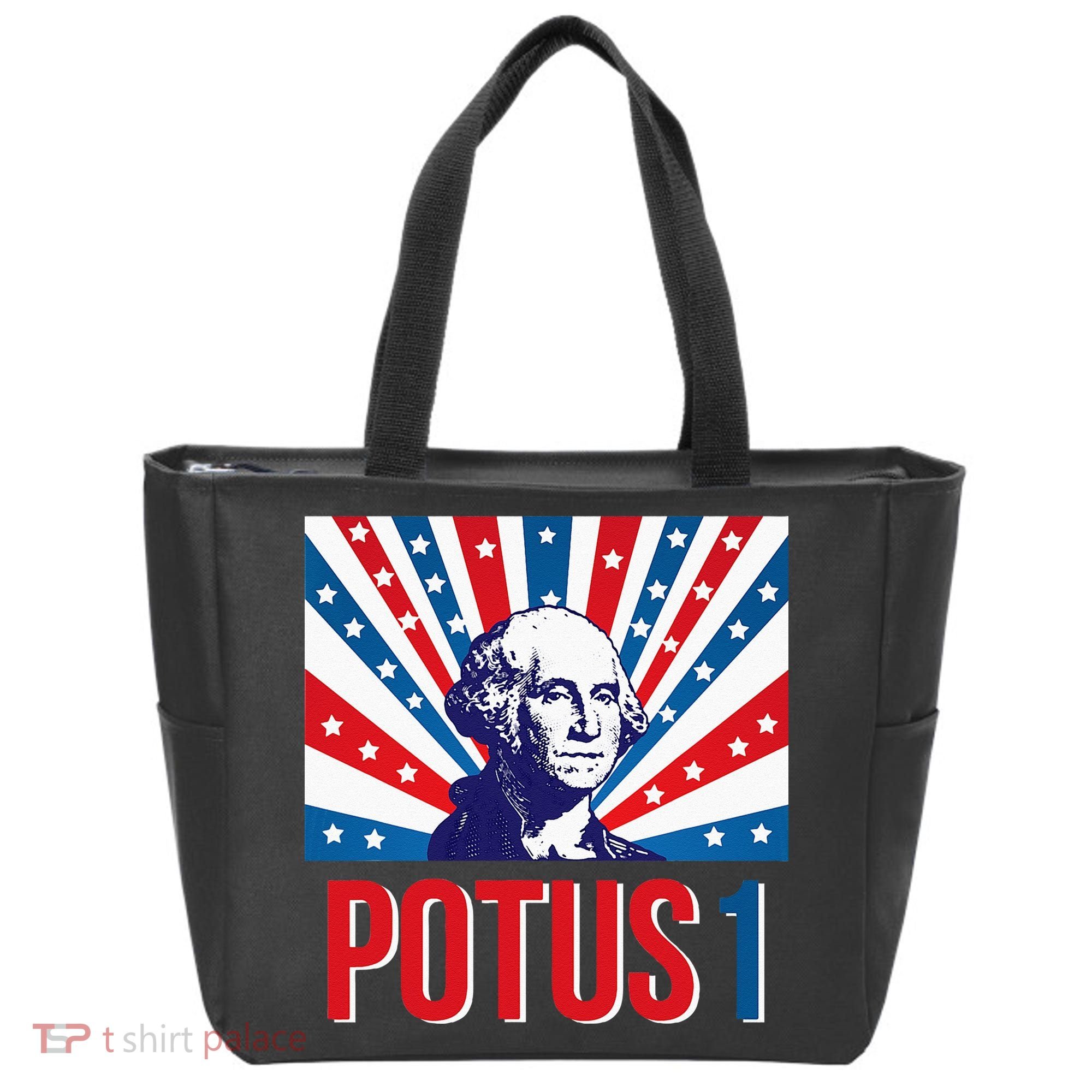 Potus 1 George Washington Retro Tote Bag