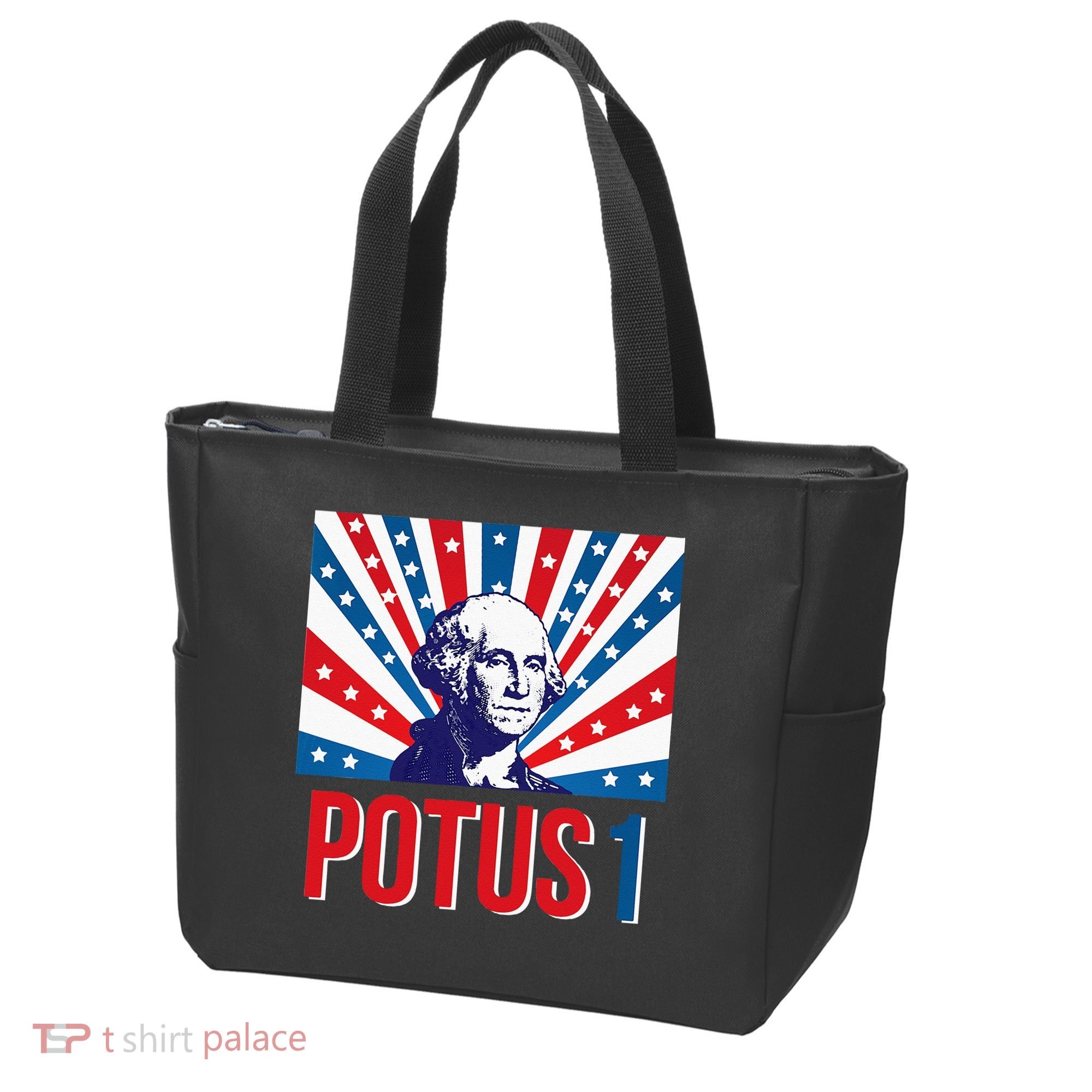 Potus 1 George Washington Retro Tote Bag