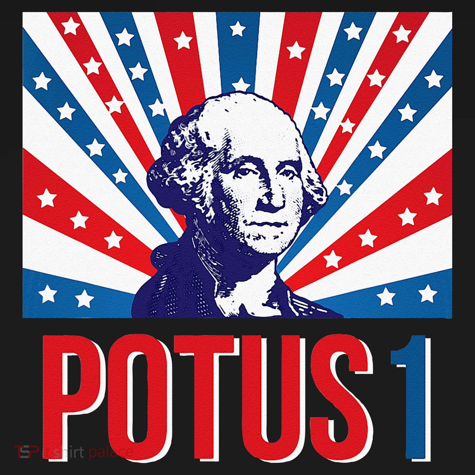 Potus 1 George Washington Retro Tote Bag