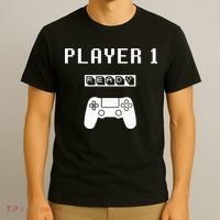 Player 1 Player 2 ready player 3 loading... pregnancy ps T-Shirt thumb 3