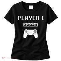 Player 1 Player 2 ready player 3 loading... pregnancy ps Women's T-Shirt thumb 0