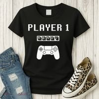 Player 1 Player 2 ready player 3 loading... pregnancy ps Women's T-Shirt thumb 3