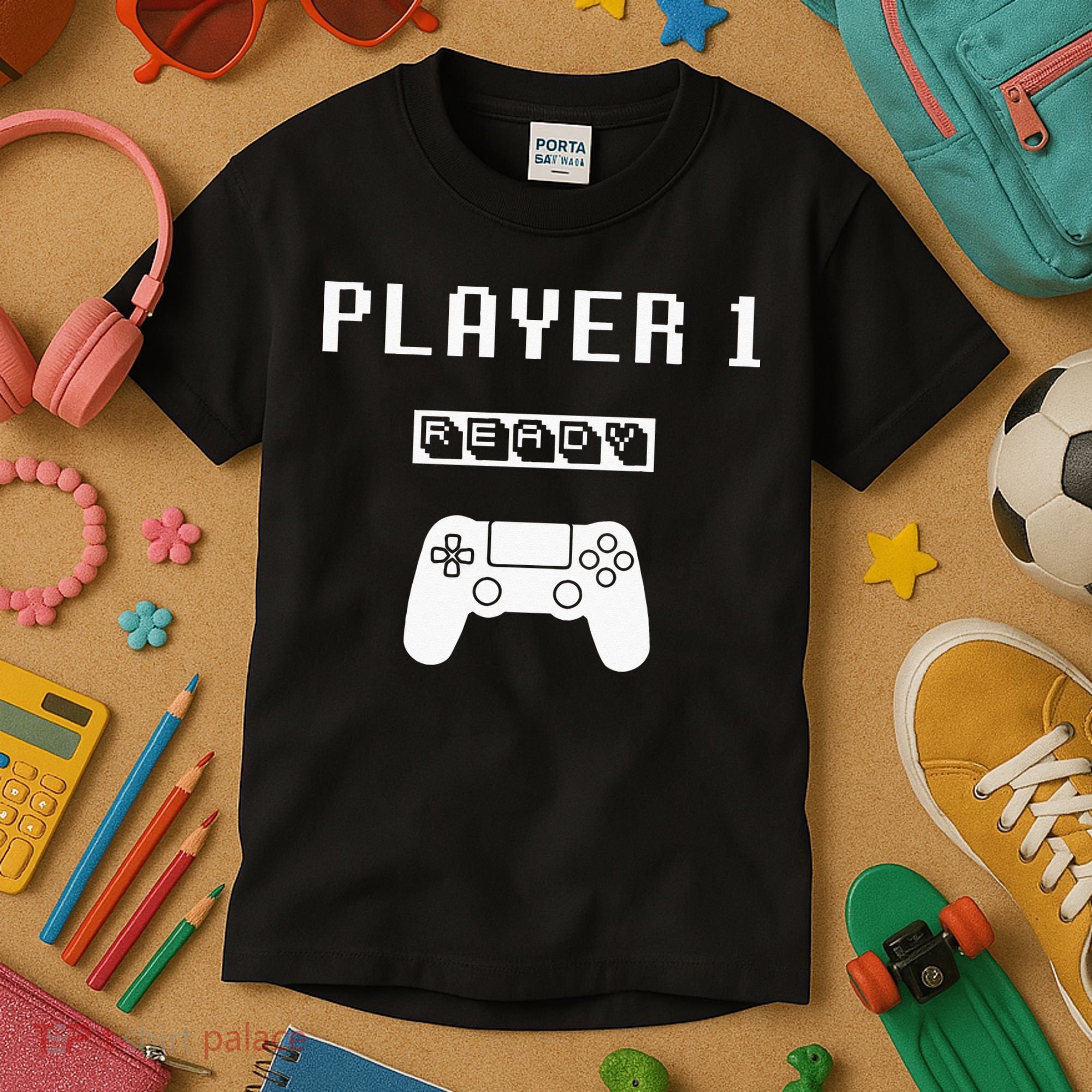 Player 1 Player 2 ready player 3 loading... pregnancy ps Kids T-Shirt