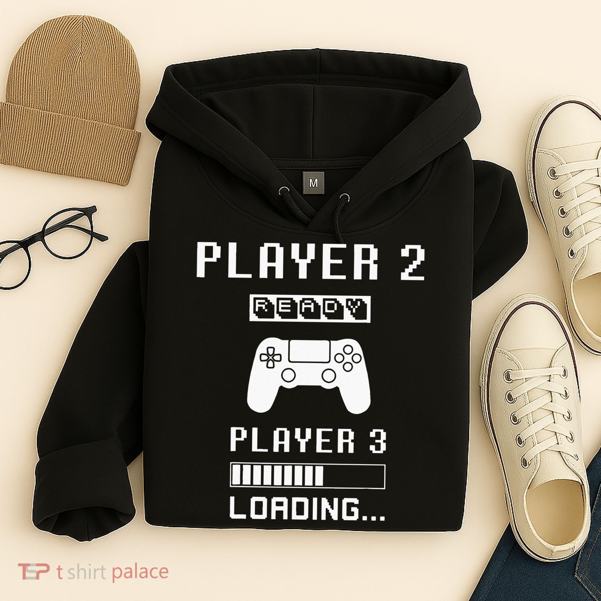 Player 1 Player 2 ready player 3 loading... pregnancy ps Hoodie