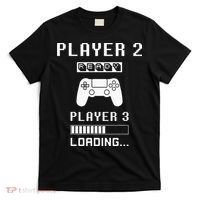Player 1 Player 2 ready player 3 loading... pregnancy ps T-Shirt thumb 0