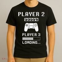Player 1 Player 2 ready player 3 loading... pregnancy ps T-Shirt thumb 3