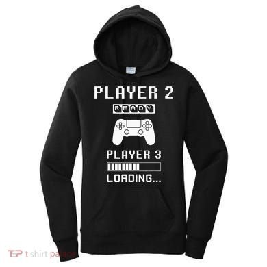 Player 1 Player 2 ready player 3 loading... pregnancy ps Women's Hoodie