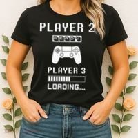 Player 1 Player 2 ready player 3 loading... pregnancy ps Women's T-Shirt thumb 2