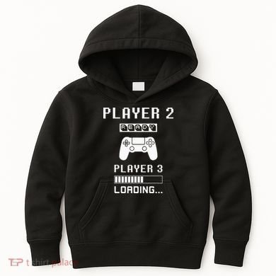 Player 1 Player 2 ready player 3 loading... pregnancy ps Kids Hoodie