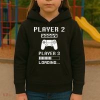 Player 1 Player 2 ready player 3 loading... pregnancy ps Kids Hoodie thumb 3