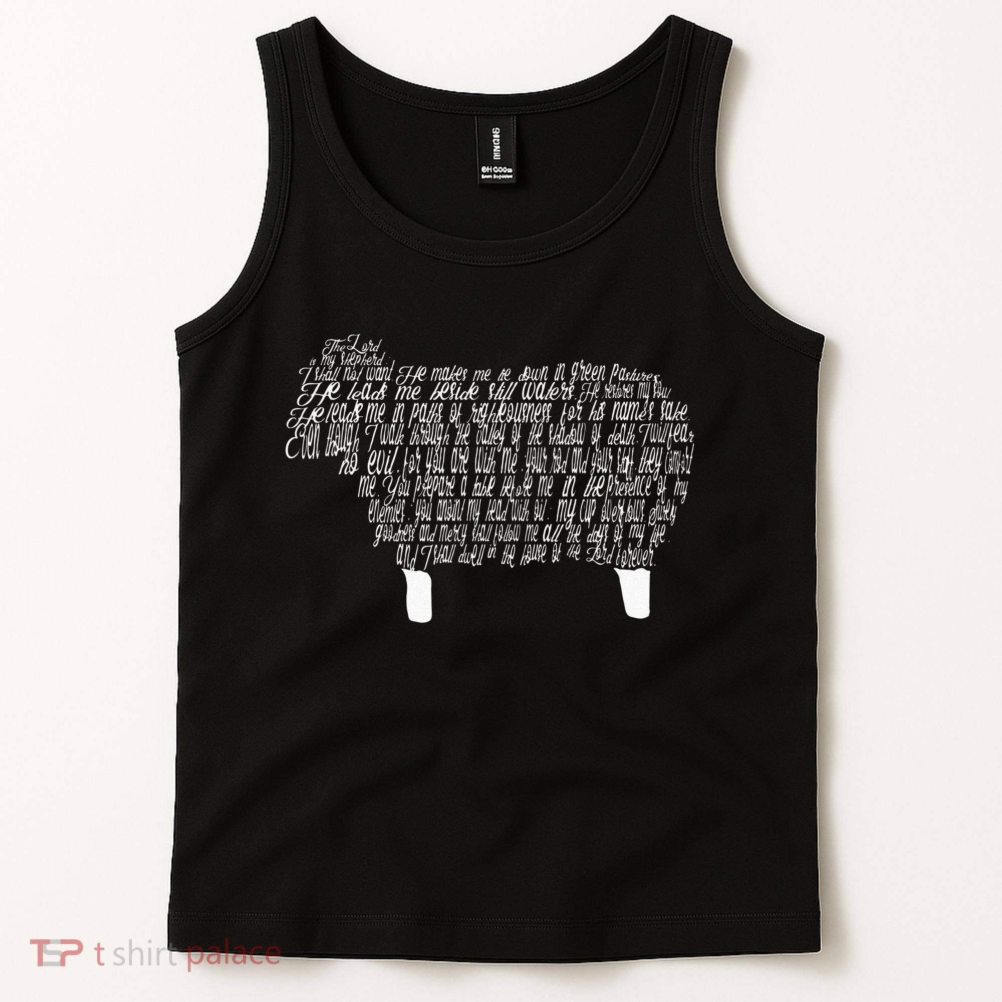 Psalm 23 Bible Scripture Lamb Tank Top