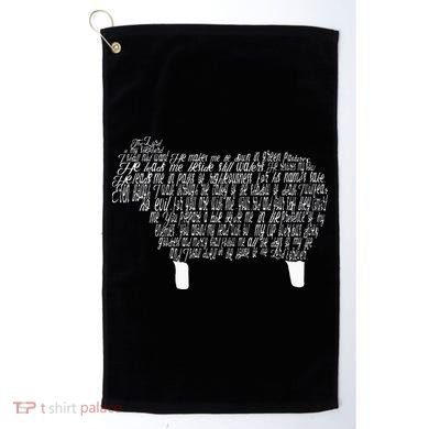 Psalm 23 Bible Scripture Lamb Golf Towel