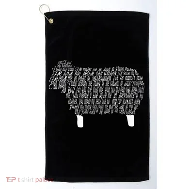 Psalm 23 Bible Scripture Lamb Golf Towel