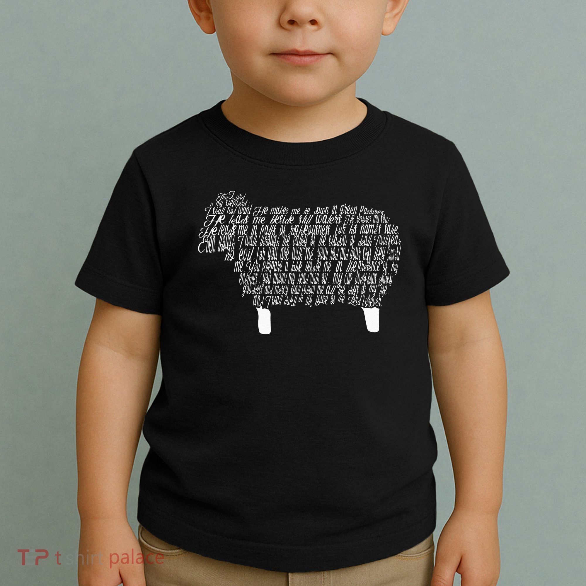 Psalm 23 Bible Scripture Lamb Toddler T-Shirt