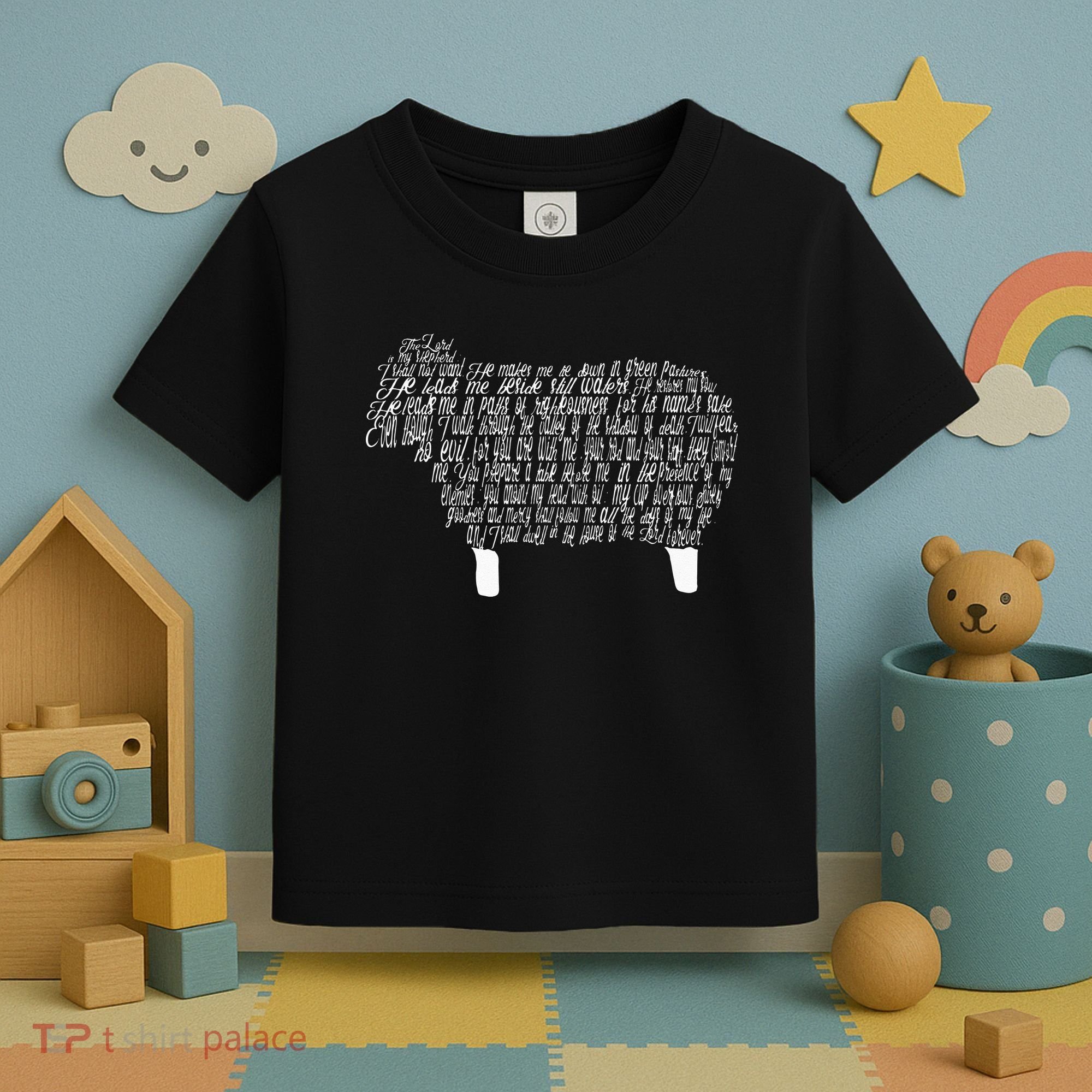 Psalm 23 Bible Scripture Lamb Toddler T-Shirt