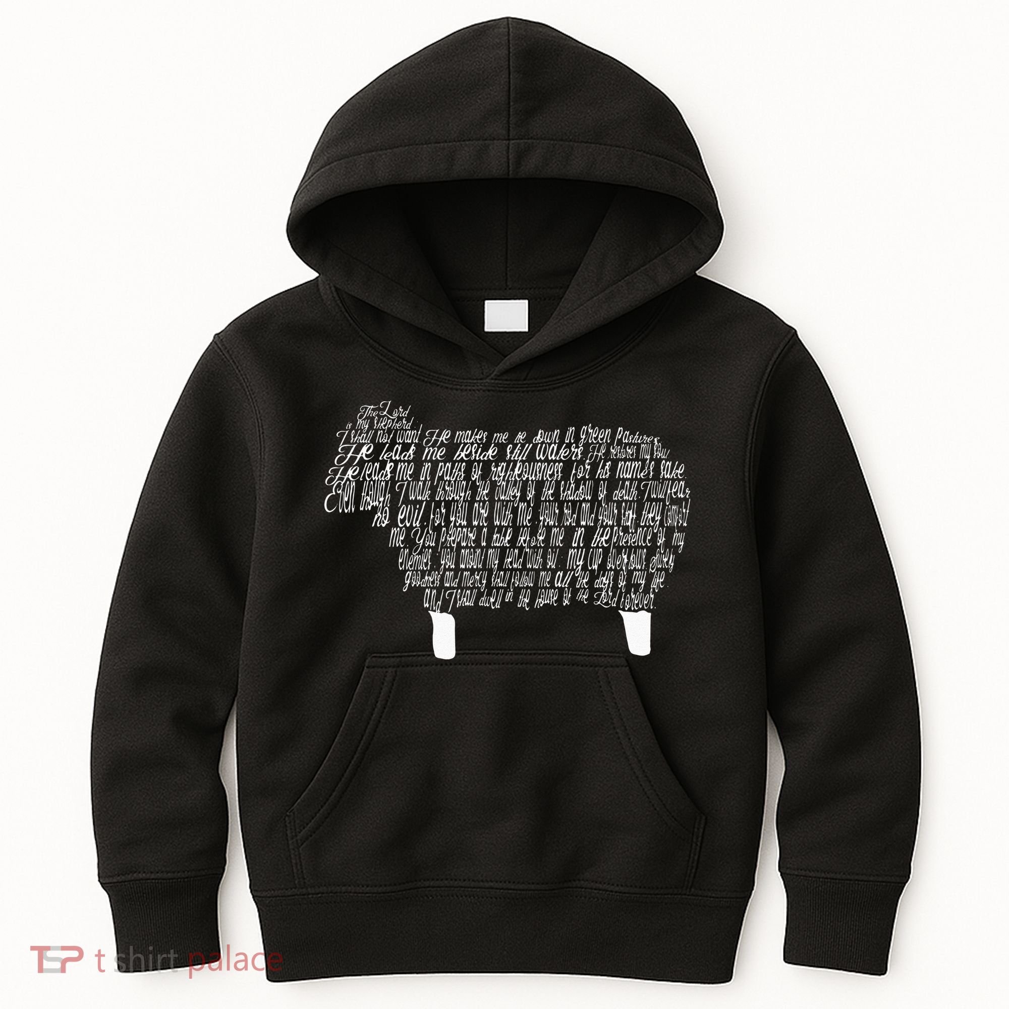 Psalm 23 Bible Scripture Lamb Kids Hoodie