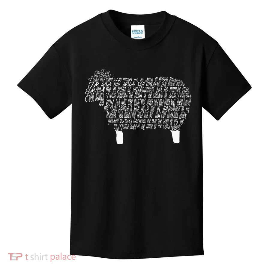 Psalm 23 Bible Scripture Lamb Kids T-Shirt