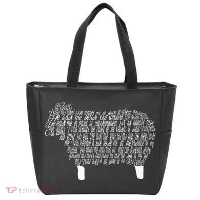Psalm 23 Bible Scripture Lamb Tote Bag