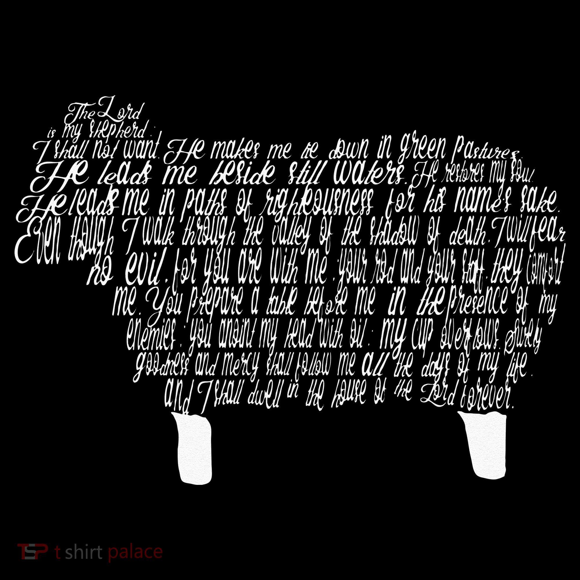 Psalm 23 Bible Scripture Lamb Apron