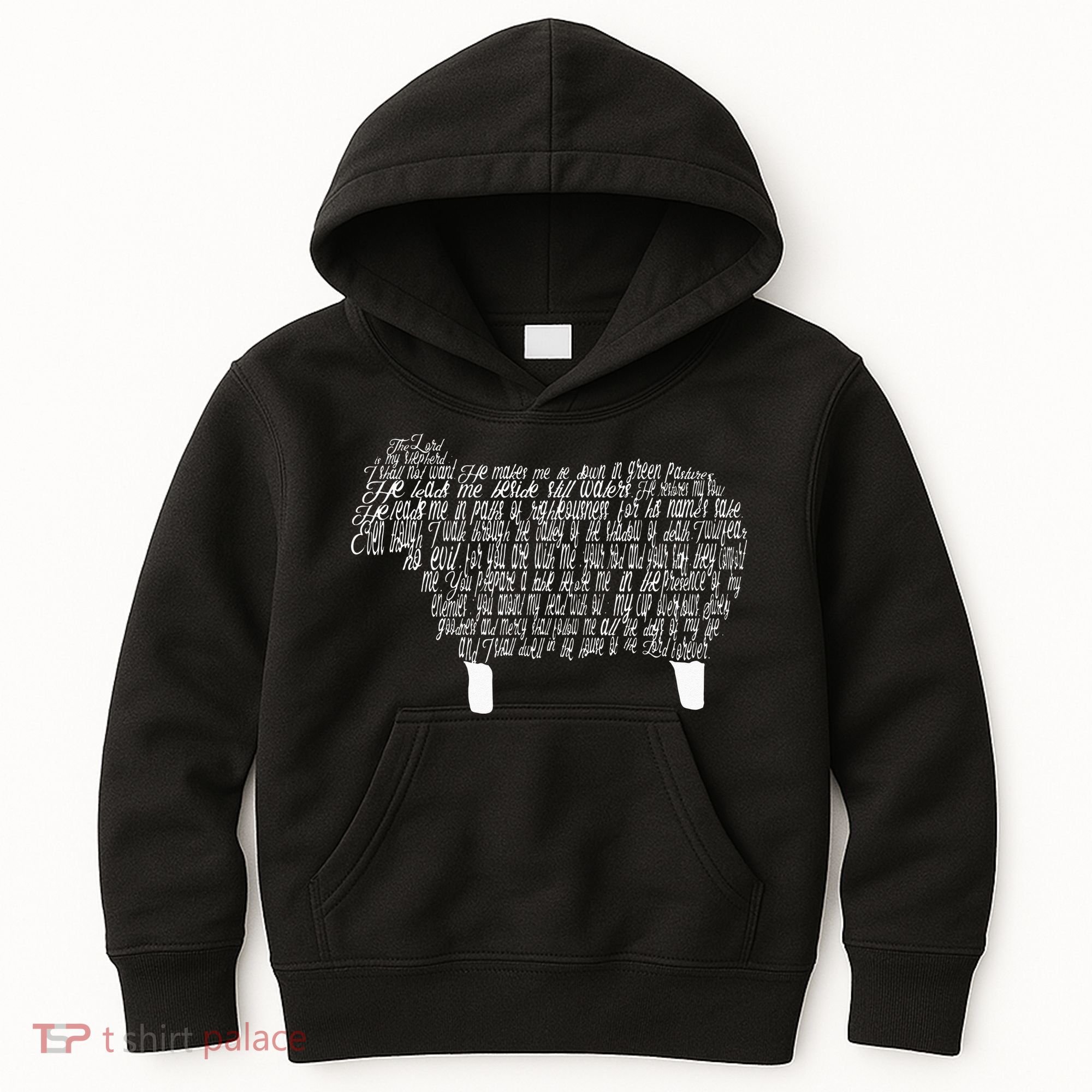 Psalm 23 Bible Scripture Lamb Kids Hoodie