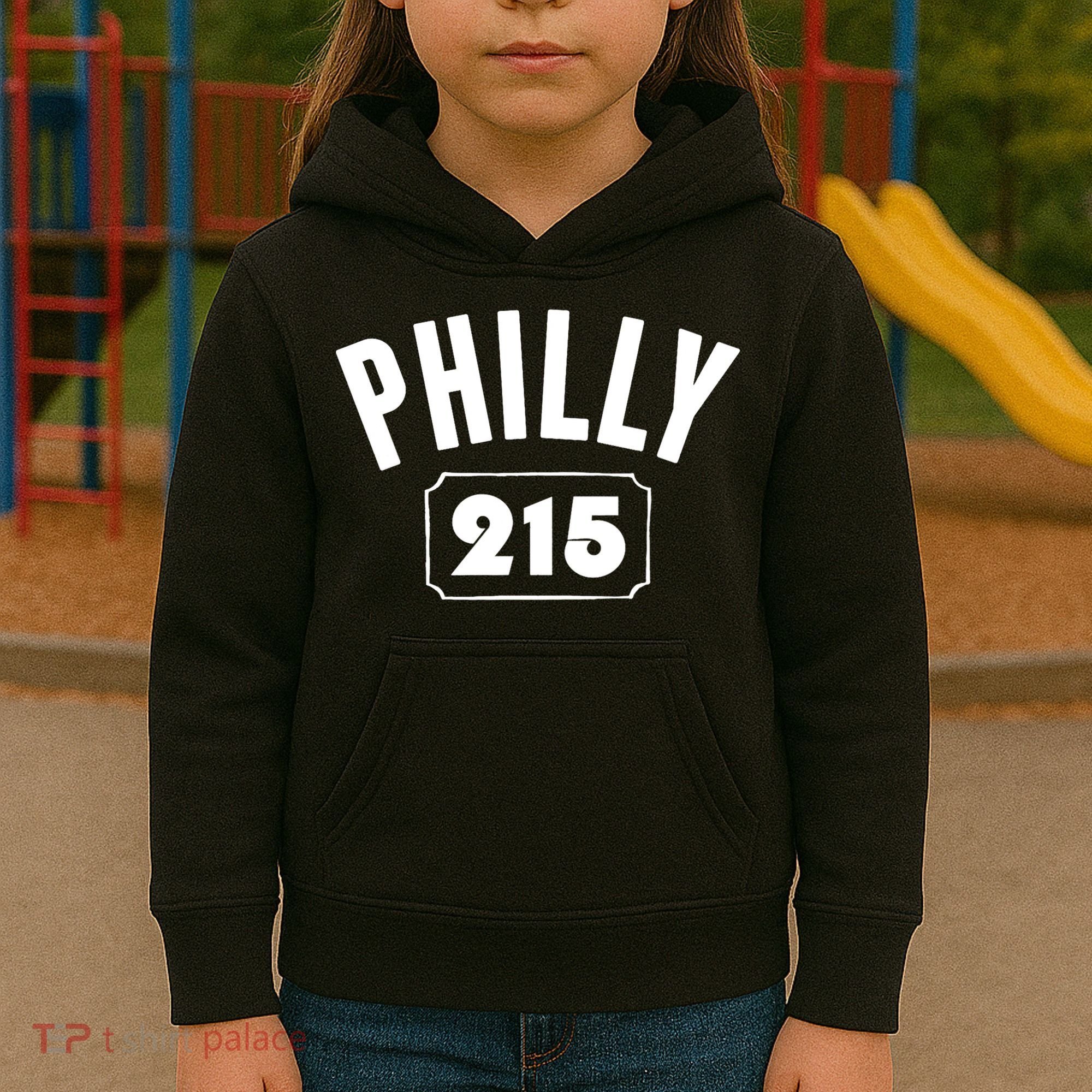 Philly 215 Philly Pride Area Code Workout Kids Hoodie