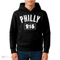 Philly 215 Philly Pride Area Code Workout Kids Hoodie thumb 4