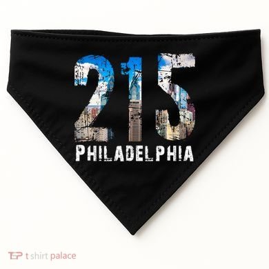 Philadelphia 215 Philly 215 Skyline Area Code USA-Made Doggie Bandana