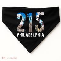 Philadelphia 215 Philly 215 Skyline Area Code USA-Made Doggie Bandana thumb 0