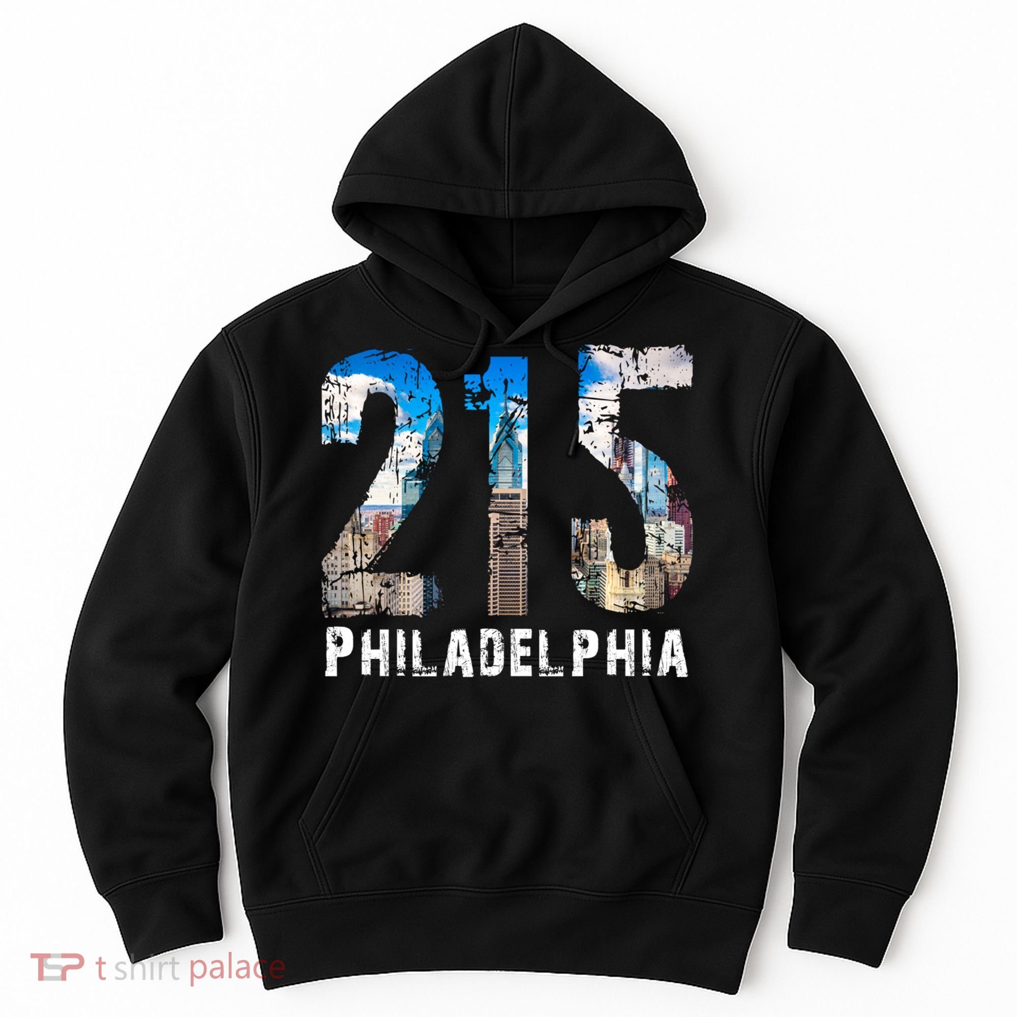 Philadelphia 215 Philly 215 Skyline Area Code Hoodie