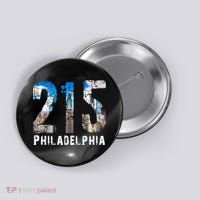 Philadelphia 215 Philly 215 Skyline Area Code Button thumb 0