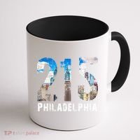 Philadelphia 215 Philly 215 Skyline Area Code Coffee Mug thumb 1