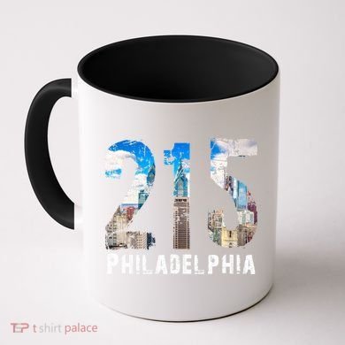 Philadelphia 215 Philly 215 Skyline Area Code Coffee Mug