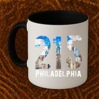 Philadelphia 215 Philly 215 Skyline Area Code Coffee Mug thumb 2
