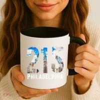 Philadelphia 215 Philly 215 Skyline Area Code Coffee Mug thumb 3