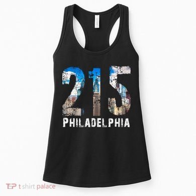 Philadelphia 215 Philly 215 Skyline Area Code Women's Tank Top