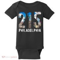 Philadelphia 215 Philly 215 Skyline Area Code Baby Bodysuit thumb 0