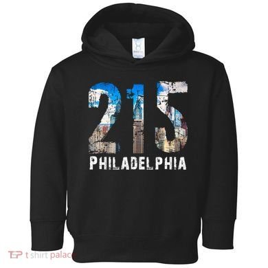 Philadelphia 215 Philly 215 Skyline Area Code Toddler Hoodie